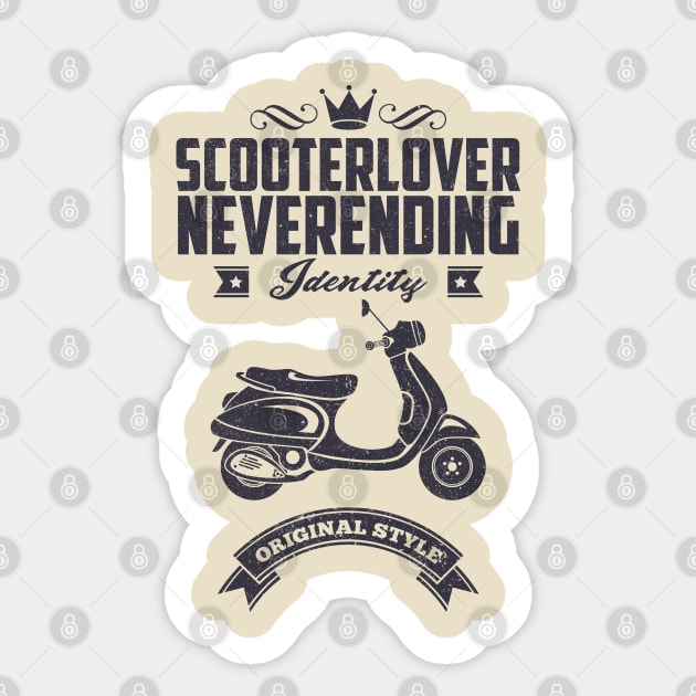 Scooter Lover Never Ending Identity Sticker by UB design